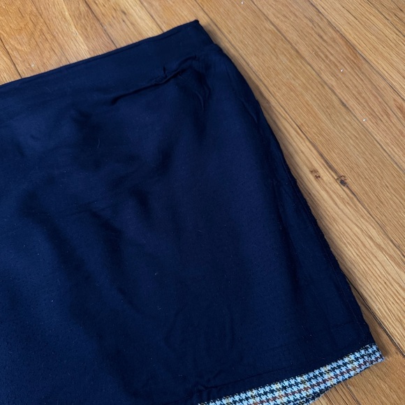 Sezane Peter mini skirt houndstooth wool blend buttons - Picture 12 of 15